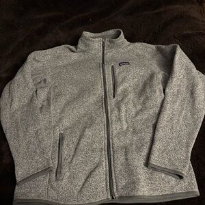 Patagonia Heather Gray Fleece Jacket with Logo